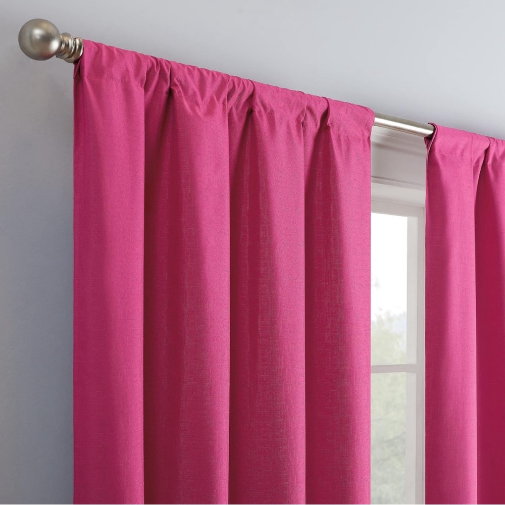 Hot pink, Blackout curtains!